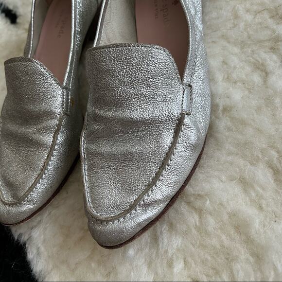 Kate Spade Carima Silver Metallic Loafers - Picture 4 of 12